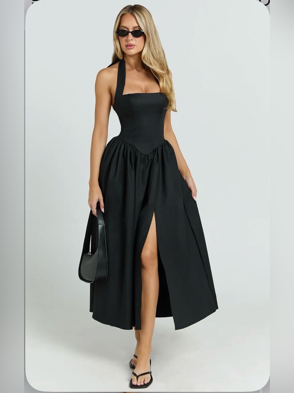 Showpo Helda Midi Dress - Black